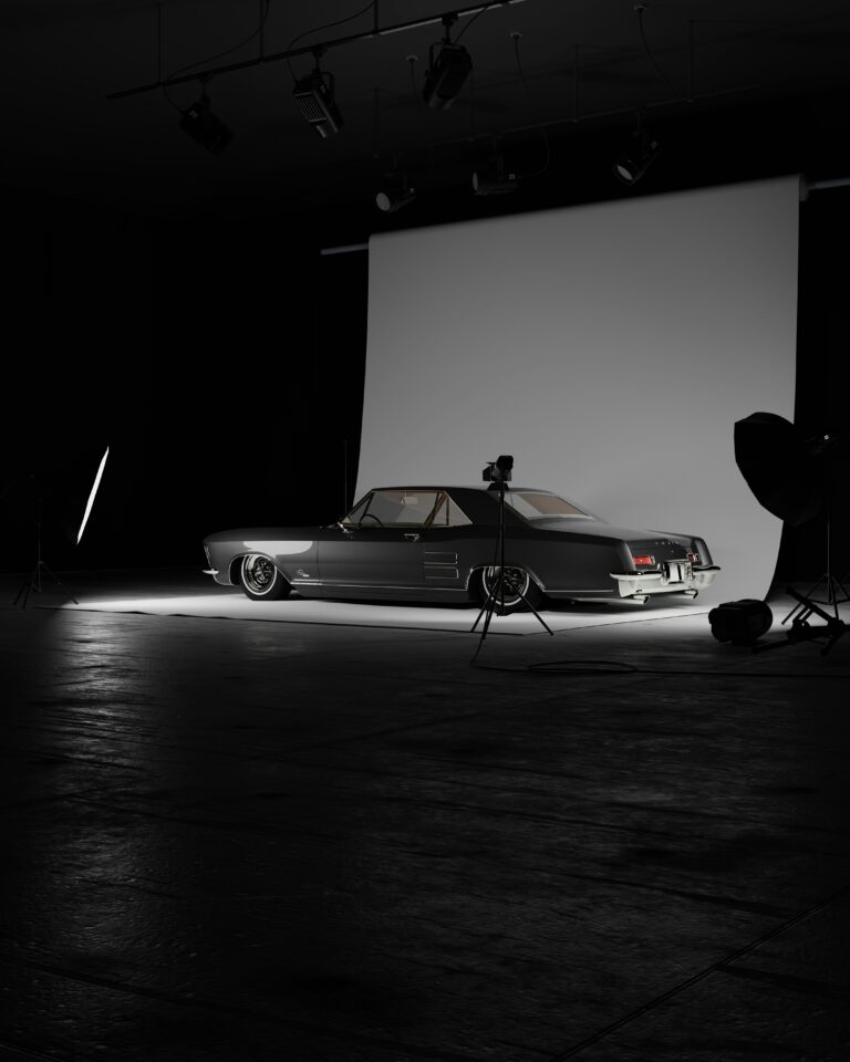 Classic car studio shoot